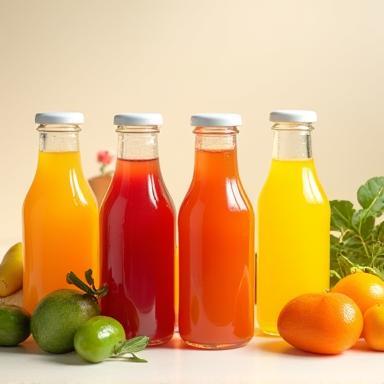 Bottles of cold-pressed juices.