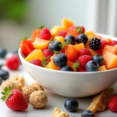 Fresh fruit salad and healthy snack.